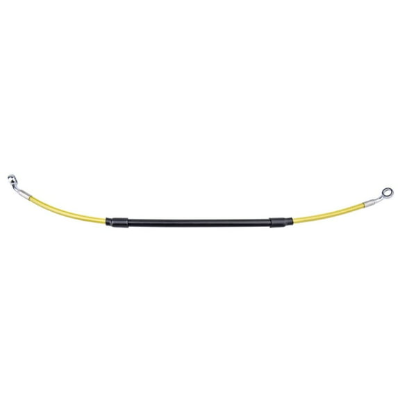 Tusk Rear Motorcycle Steel Braided Brake Line Standard Length Yellow For KAWASAKI KX250F 2004-2018