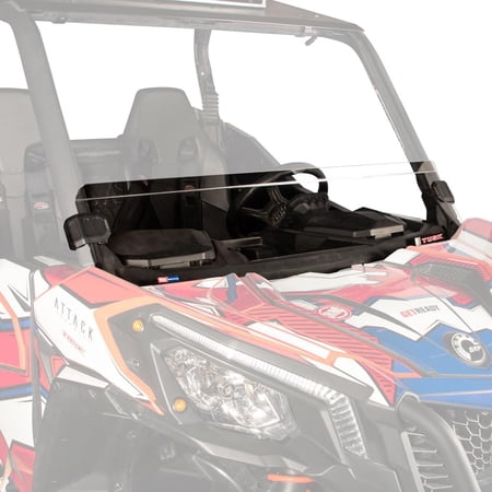 Tusk 186-860-0009be8f-796f93 Removable Half Windshield Clear - Scratch Resistant For Can-Am Maverick Sport 1000R X XC 2020-2023