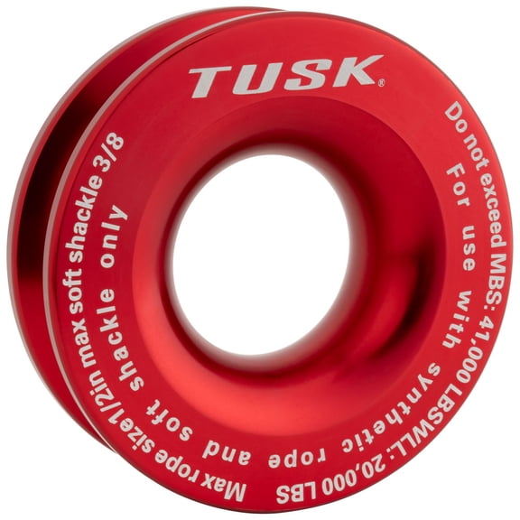 Tusk Snatch Recovery Ring Maximum break strength 41,000 Lbs.