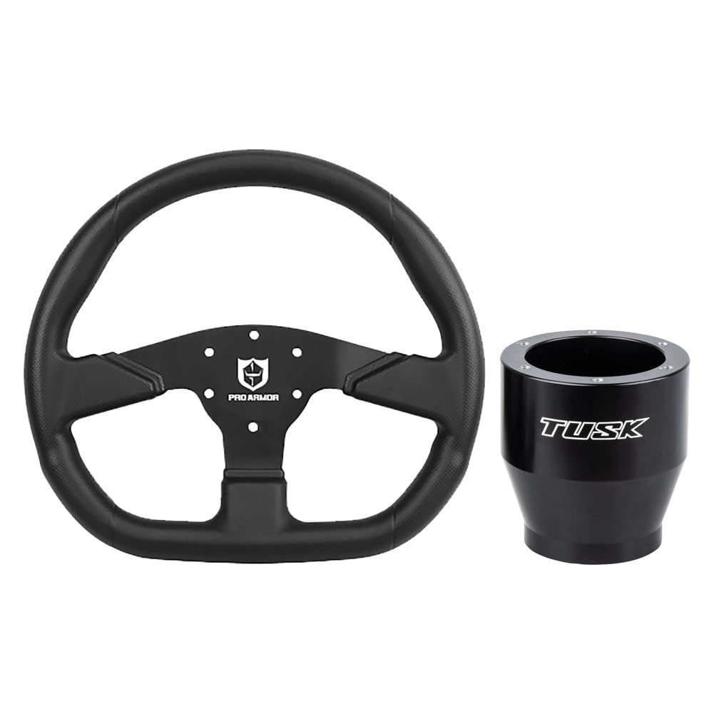 Tusk Steering Wheel Hub with Pro Armor Steering Wheel "D" Shaped