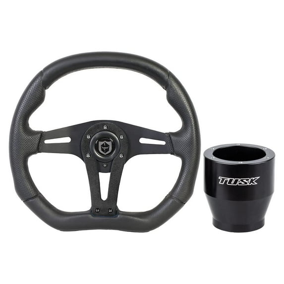 Tusk Steering Wheel Hub with Pro Armor Steering Wheel Force Steering Wheel For Polaris RZR XP Turbo EPS 2016-2021