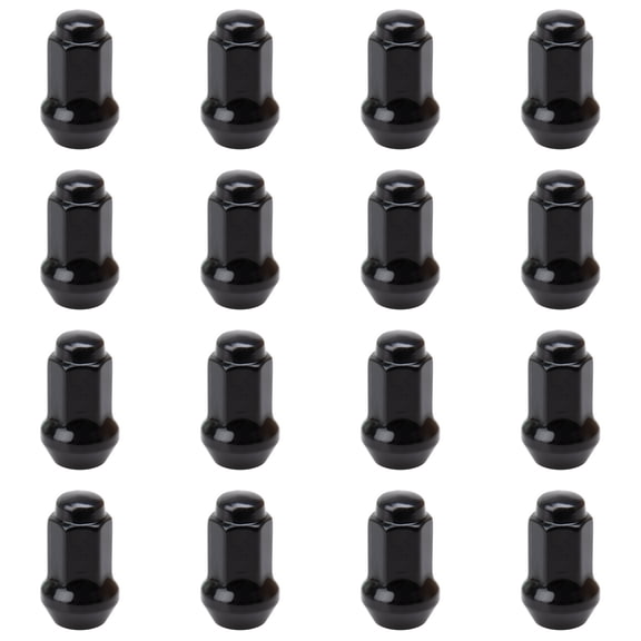 Tusk Tapered 10mm x 1.25mm Thread Pitch w/ 14mm Head Black Lug Nuts Fits: Kymco MXU 500 2010 - 2014 (Pack of 16)