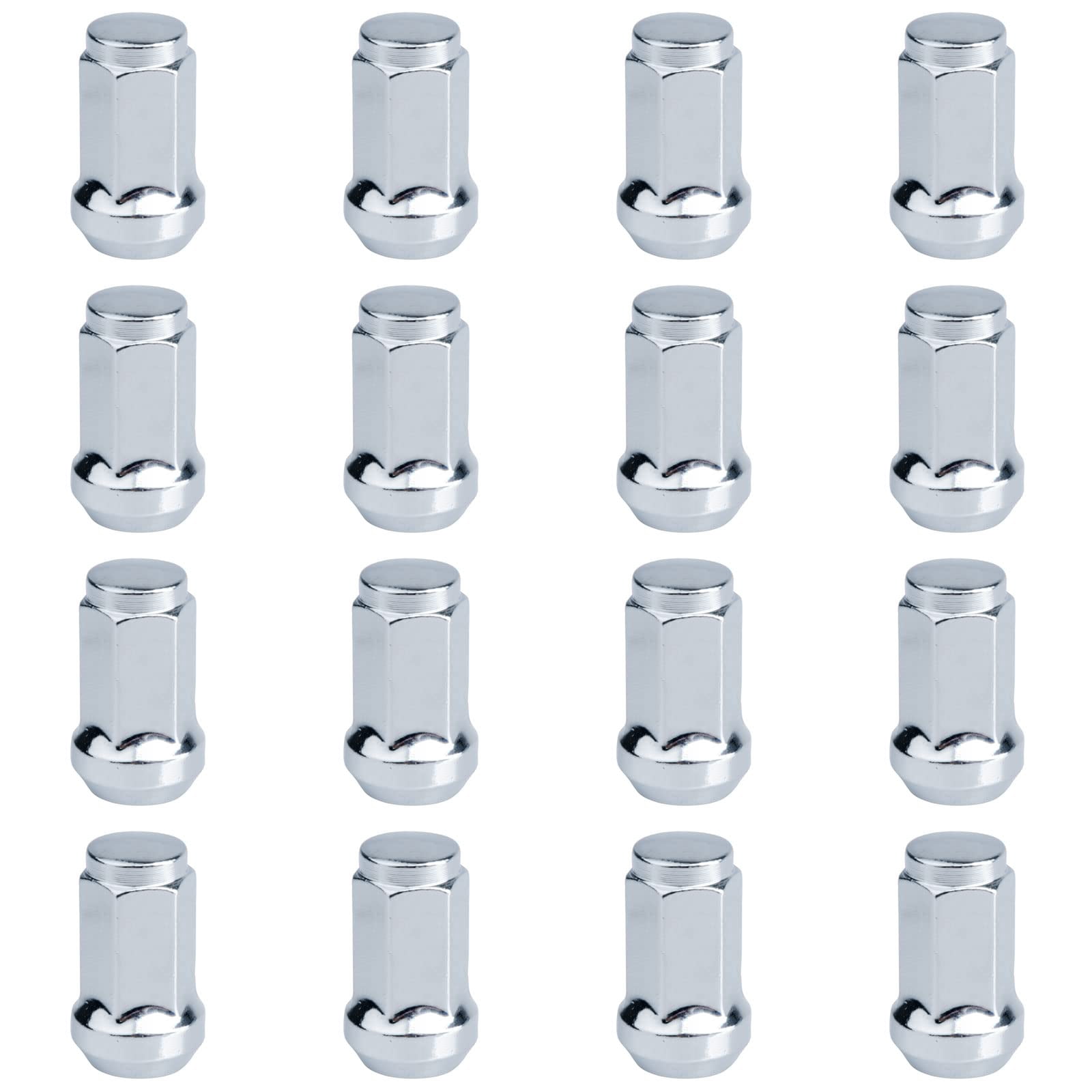 Tusk Tapered 10mm x 1.25mm Thread Pitch w/ 14mm Head Chrome Lug Nuts Fits: Kymco UXV 700i SP 2014 (Pack of 16)