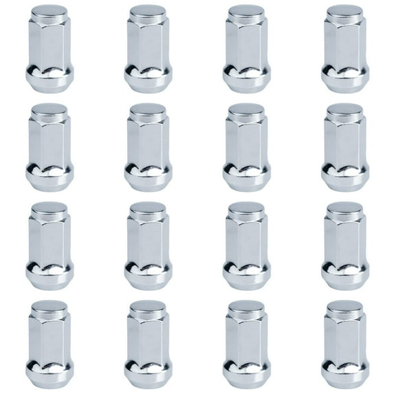 Tusk Tapered 10mm x 1.25mm Thread Pitch, w/ 14mm Head Chrome Lug Nuts Fits: Yamaha GRIZZLY 125 2004 - 2013 (Pack of 16)