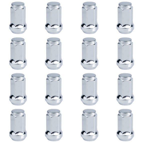 Tusk Tapered 10mm x 1.25mm Thread Pitch w/ 14mm Head Chrome Lug Nuts Fits: Yamaha Raptor 125 2011 - 2013 (Pack of 16)