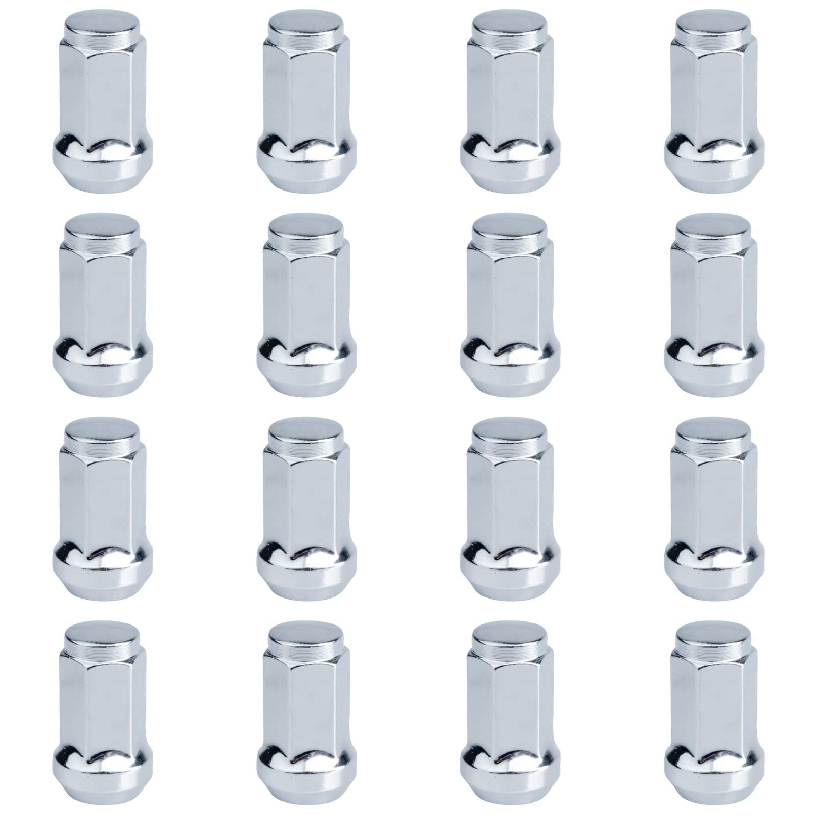 Tusk Tapered 12mm x 1.25mm Thread Pitch Chrome Lug Nuts Fits: Yamaha Wolverine X2 R-Spec XT-R 2020 - 2021 (Pack of 16)