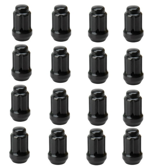 Tusk Tapered Spline Drive Lug Nut 12mm x 1.50mm Thread Pitch Black (16 Pack) for Can-Am Maverick X3 Max X DS Turbo R 2017-2018