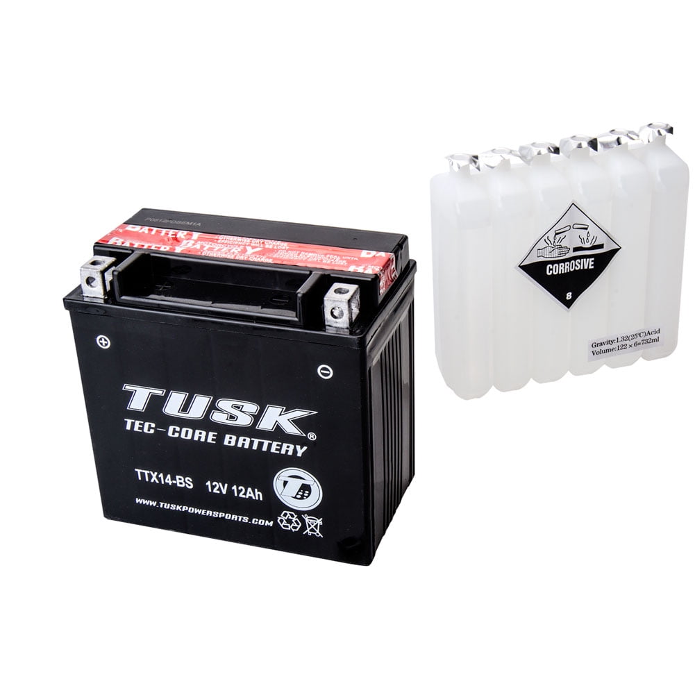 Tusk TecCore Battery with Acid TTX14BS MaintenanceFree For Suzuki
