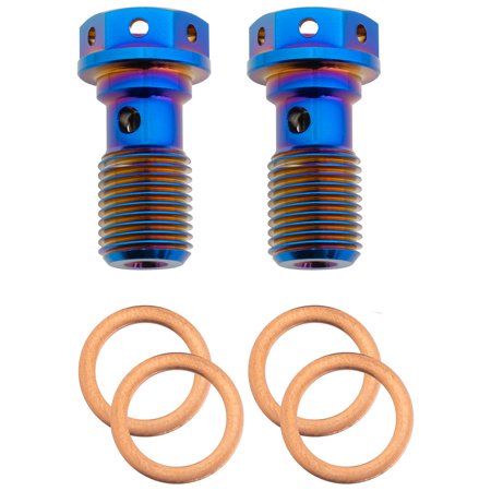 Tusk Titanium Banjo Bolt Kit Burnt Blue M10x1.0 For GASGAS MC 450F Troy Lee Designs 2022