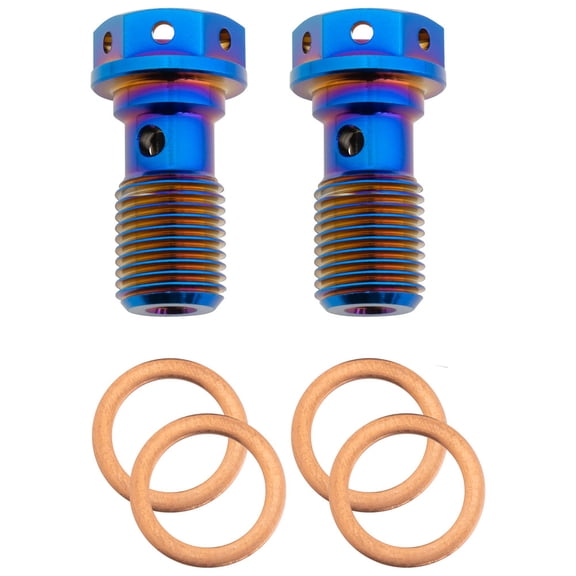 Tusk Titanium Banjo Bolt Kit Burnt Blue M10x1.0 For KTM 250 SX-F Troy Lee Designs 2021