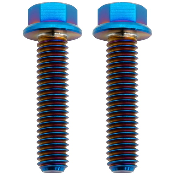 Tusk Titanium Bolt M6 x 25mm 2 Pack Burnt Blue