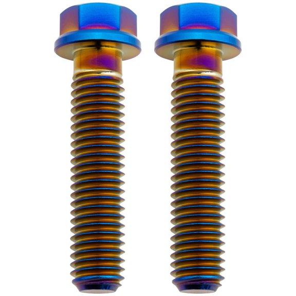 Tusk Titanium Front Brake Caliper Bolt Kit Burnt Blue For KTM 65 SX 2017-2022