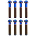 thumbnail image 1 of Tusk Titanium Triple Clamp Bolt Kit Ride Engineering Triple Clamp Burnt Blue For Yamaha YZ125 Monster Energy Yamaha Racing Edition 2023,2025, 1 of 2