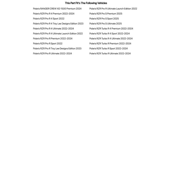 Tusk UHMW HD Bushing 4-Pack for Polaris RZR Turbo R 4 Sport 2022-2024