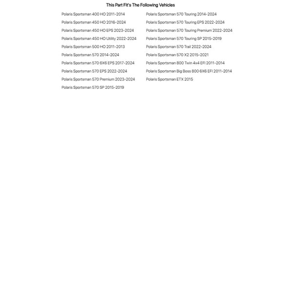 TUSK UHMW HD Bushing 4-Pack for Polaris Sportsman 570 Premium 2023-2024