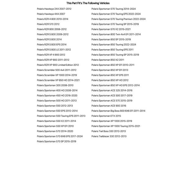 Tusk UHMW HD Bushing 4-Pack - Replaces Factory Part #5436973 For POLARIS Sportsman 450 HO 2016-2020
