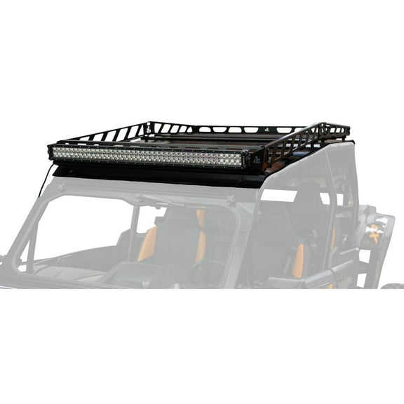 Tusk 207-014-00219a09-f63e58 UTV Adventure Roof Rack w/ Profile Roof & V2 40" Straight LT Bar For Polaris RZR XP 4 1000 Premium 2024-2025