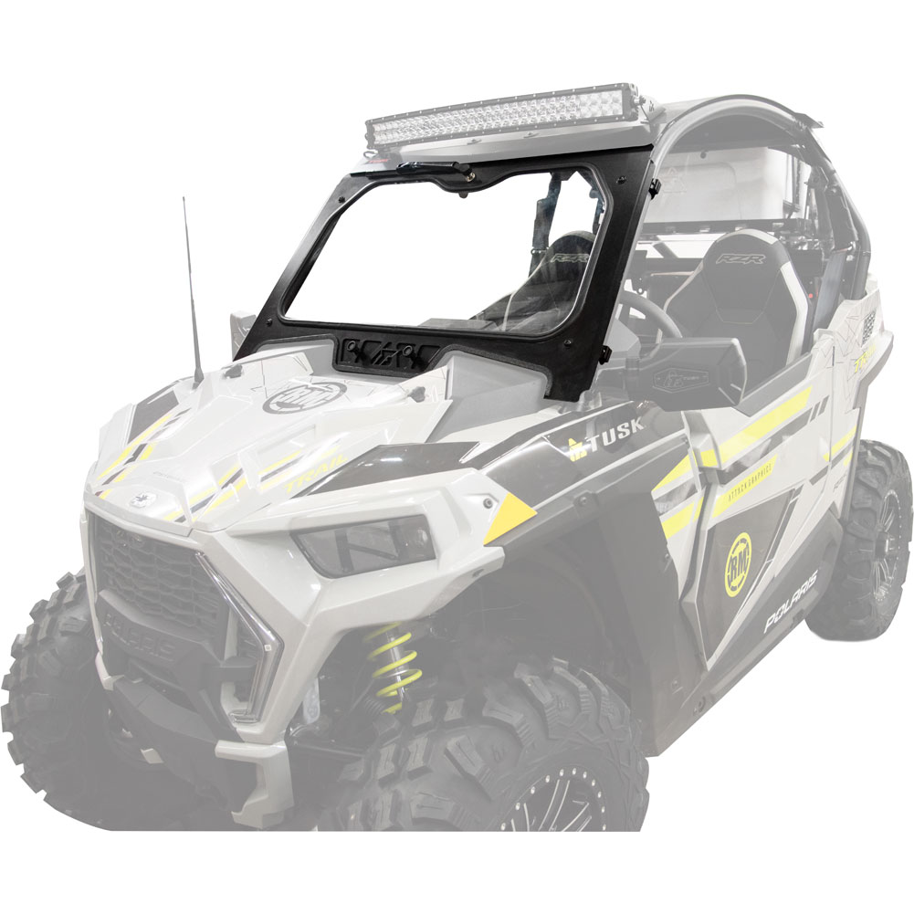 Tusk UTV Full Glass Windshield With Vent and 12" Windshield Wiper For POLARIS RZR 900 Trail