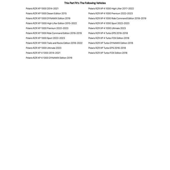 Tusk UTV Full Service Kit for Bel-Ray EXS Synthetic Ester 10W-50 Tusk Pro Defense Air Filter for Polaris RZR XP 4 1000 High Lifter 2017-2022