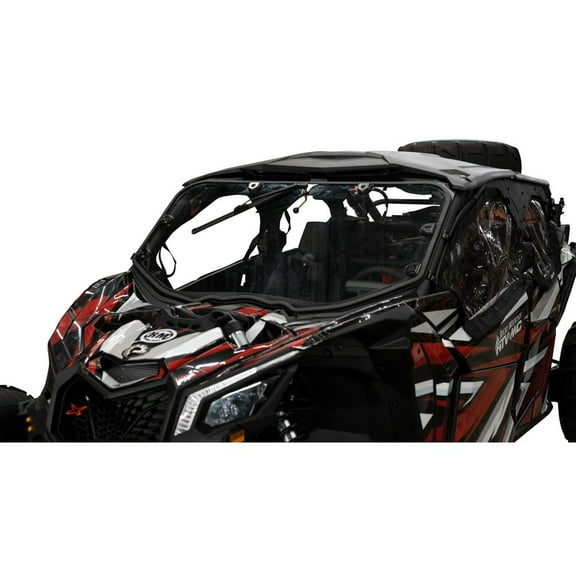 Tusk UTV Full View Glass Windshield with Windshield Wiper For Can-Am Maverick X3 X RS Turbo RR 72 Inch 2020-2024
