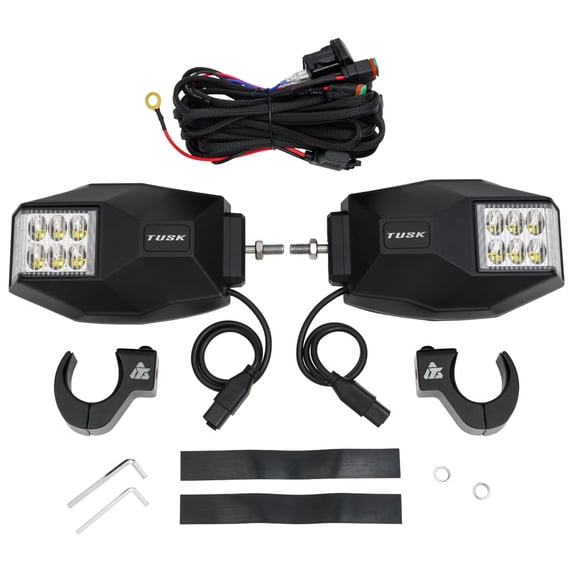 Tusk UTV LED Sideview Mirrors 2" For Honda Talon 1000X 2019-2025