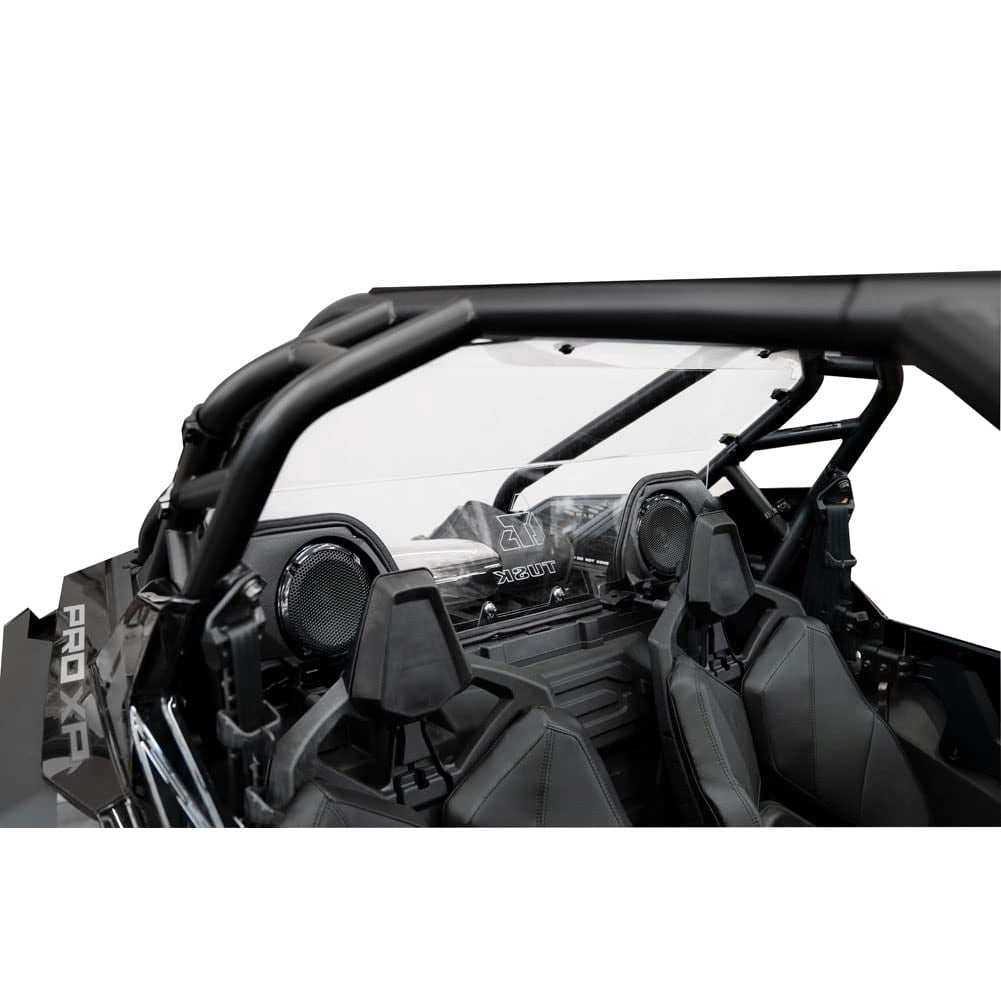 Utv Rear Windows Tusk UTV Polycarb Rear Window Clear - Scratch Resistant - With Speaker ...