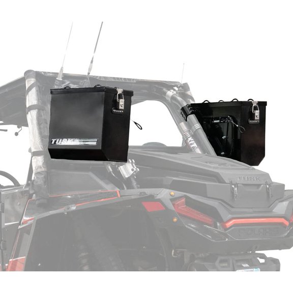 Tusk UTV Quick Release Cargo System - Cage Mounted Left & Right Pair Black For POLARIS RZR XP 4 Turbo DYNAMIX Edition 2018-2019