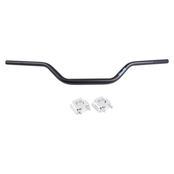 Tusk Universal Big Bar Clamp and Bar Kit Renthal FatBar Carmichael High Bend Black For YAMAHA DT50 1988-1990