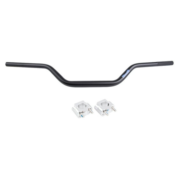 Tusk Universal Big Bar Clamp and Bar Kit Renthal FatBar Carmichael High Bend Black For YAMAHA TT500 1976-1981