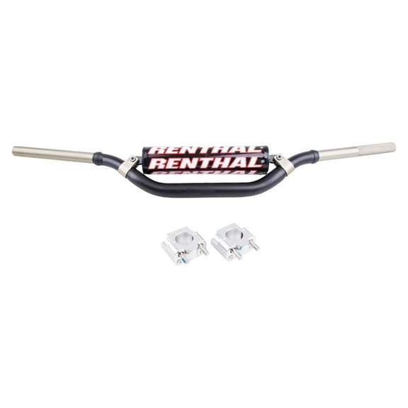 Tusk Universal Big Bar Clamp and Bar Kit Renthal Twinwall Ricky Carmichael Bend Black For YAMAHA RT180 1990-1998