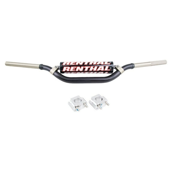 Tusk Universal Big Bar Clamp and Bar Kit Renthal Twinwall Ricky Carmichael Bend Black For YAMAHA TT350 1986-1987