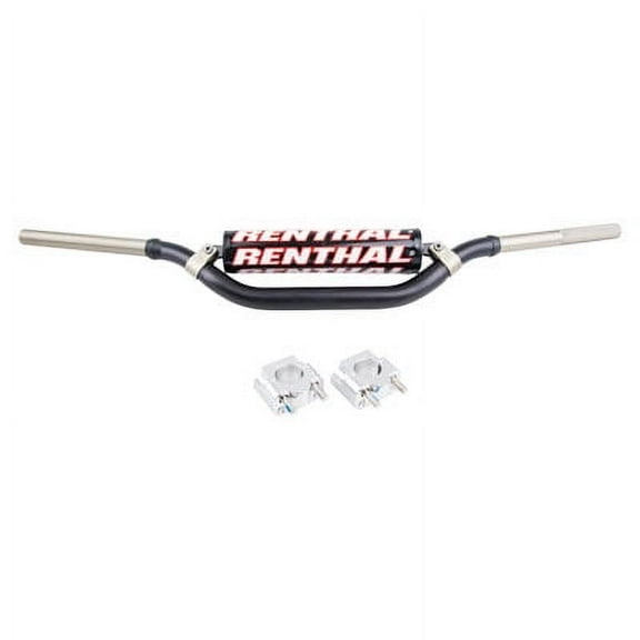 Tusk Universal Big Bar Clamp and Bar Kit Renthal Twinwall Ricky Carmichael Bend Black for Yamaha RT180 1990-1998