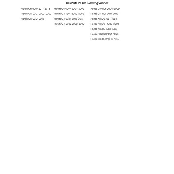 Tusk Valve Seal Kit for Honda CRF150F 2003-2005