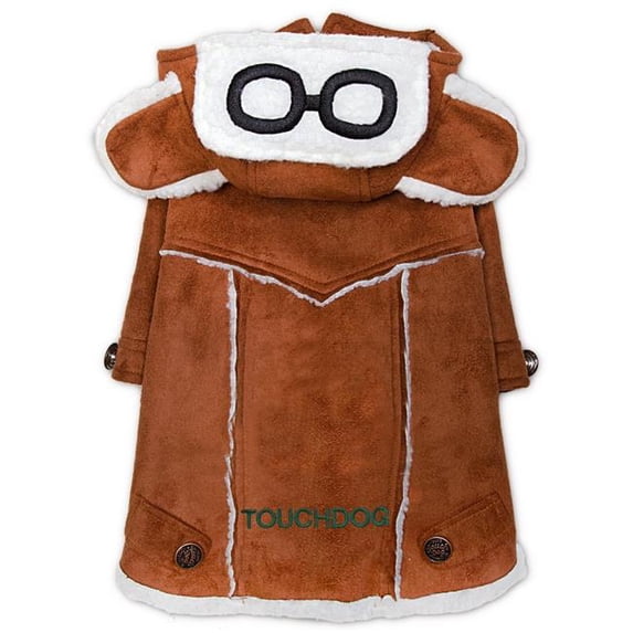 Tuskegee Aero-Vintage Designer Dog Coat - Brown - Extra-Large
