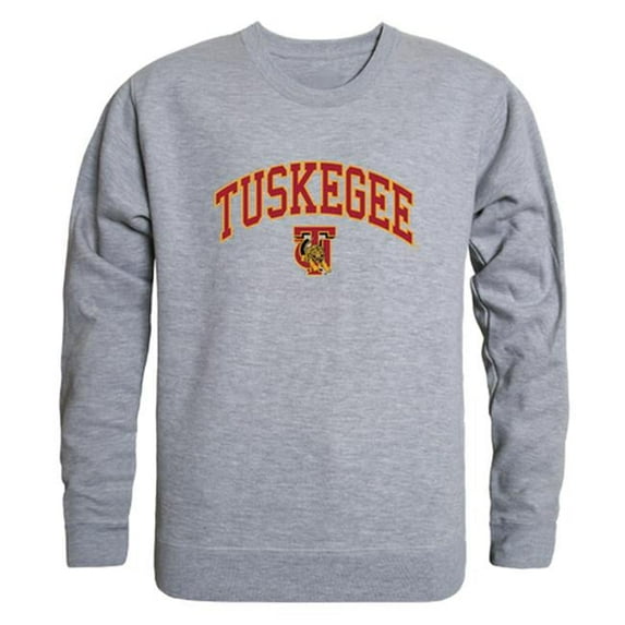 Tuskegee University Campus Crewneck T-Shirt, Heather Grey - Extra Large