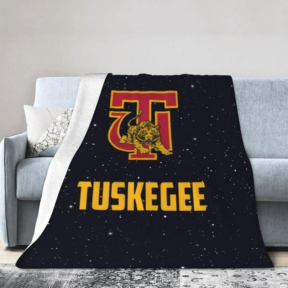 Tuskegee University Fleece Blanket, Very Soft Microfiber Flannel Blanket for Couch Warm and Cozy for All Seasons