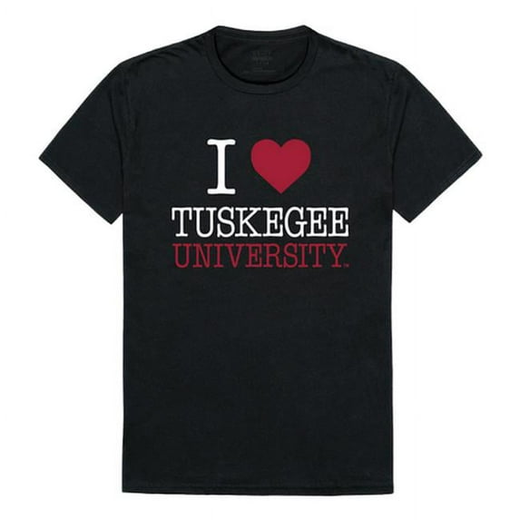 Tuskegee University I Love T-Shirt, Black - Extra Large