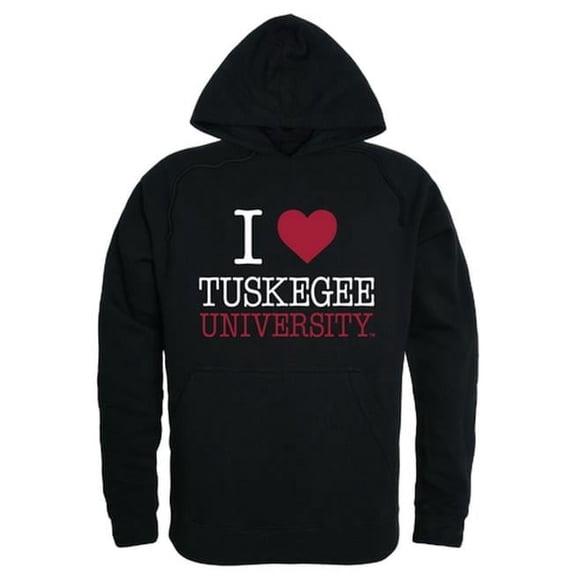 Tuskegee University Mens I Love Hoodie, Black - 2XL