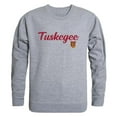 thumbnail image 1 of Tuskegee University Mens Script Crewneck T-Shirt, Heather Gray - Large, 1 of 1