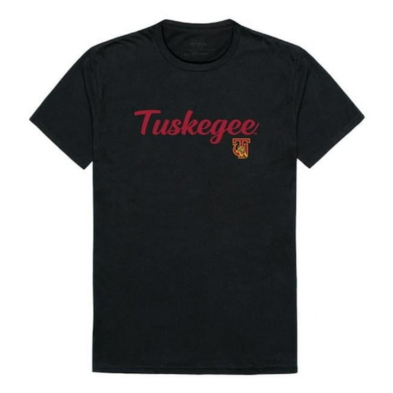 Tuskegee University Mens Script T-Shirt, Black - Medium