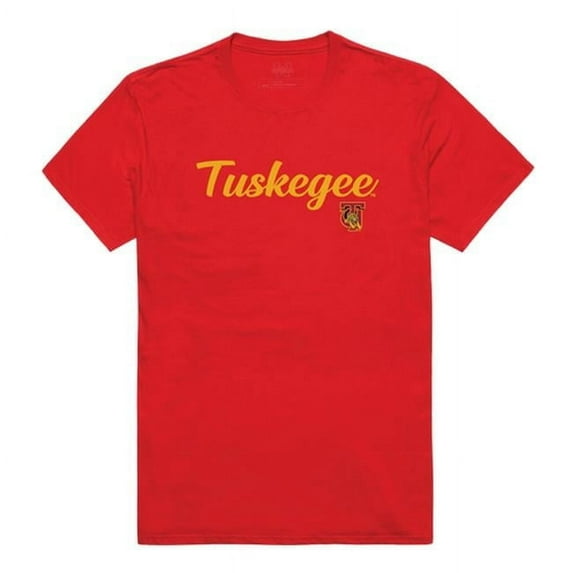 Tuskegee University Mens Script T-Shirt, Red - Large