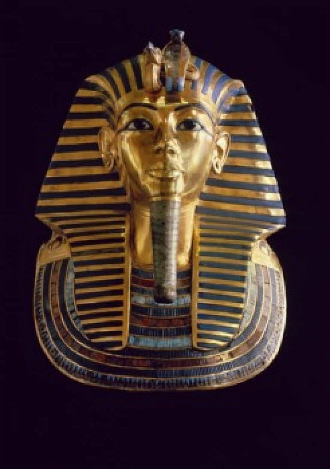 Tutankhamen The Gold Mask 1342 BCE Gold Inlaid with jewels Egyptian National Museum Cairo Canvas Art - (18 x 24)