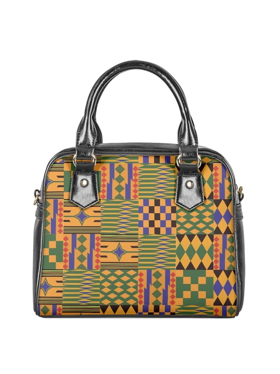 African Style Satchel Handbags Tote Bag for Women, Waterproof Leather Satchel Purses and Handbags with Inner Pockets, Fashion Casual Crossbody Bag Hobo Bag Top Handle Satchel