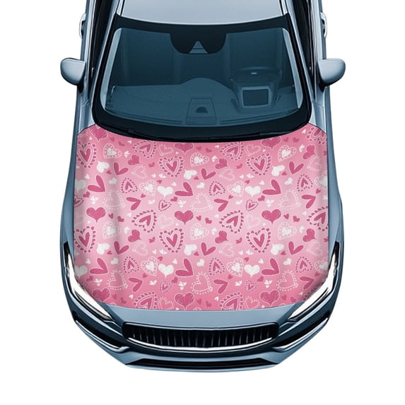 Tutolipy Anti-Aging Car Hood Cover Stretch Fabric, Elastic Sunproof Valentine's Day Gifts Auto Exterior Accessories for Trucks Pickup SUV