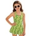 thumbnail image 1 of Tutolipy Avocado Print Toddler Little Girls Bathing Suits, Girls Bathing Suit with Skirt Girls Swimsuits Cross Shoulder Strap Design Sleeveless Bathing Suit Size 5-6 Years, 1 of 8