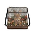 thumbnail image 1 of Tutolipy Bunny Mushroom Pattern Satchel Bag, Lightweight Purse Satchel PU Material Durable Shoulder Bag for Leisure Time Outings, 1 of 7