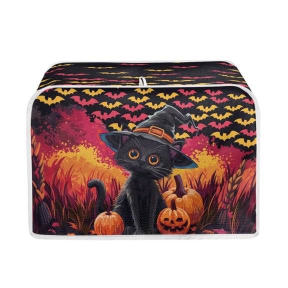 Tutolipy Cat Printed Toaster Cover for Kitchen, Scratchproof Protection Toaster Microwave Oven Cover 2 Slice, Small Appliance Protector Universal Size for Most Standard 2 Slice Toasters