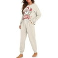 thumbnail image 1 of Tutolipy Christmas Pajamas for Women Santa Claus Printed Sleepwear Comfy Nightwear with Pockets Snowflake Printed Pjs Set for Home, 2XL, 1 of 6