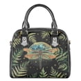 thumbnail image 1 of Tutolipy Dragonfly Printed Satchel Purses and Handbags Large Capacity Satchel Handbag Tote Shoulder Bag for Women, Lightweight Top-Handle Purse Tote Shoulder Bag for Party Shopping, 1 of 4