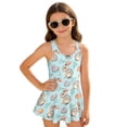 thumbnail image 1 of Tutolipy Easter Bunny Pattern Design Skirt Girls Swim Dress, Built in Shorts Comfort Childrens Swimwear for Beach Water Sport Size 10-11 Years, 1 of 8